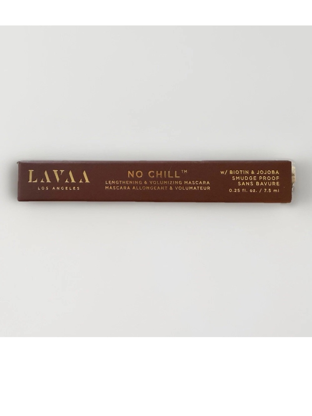 LAVAA No Chill Mascara Brown Lengthening & Volumizing Smudge Proof Biotin NIB